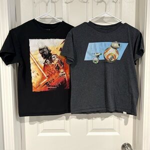 Star Wars Kids Boys Short Sleeve Graphic Crew Neck T-Shirts Sz M Bundle Cotton